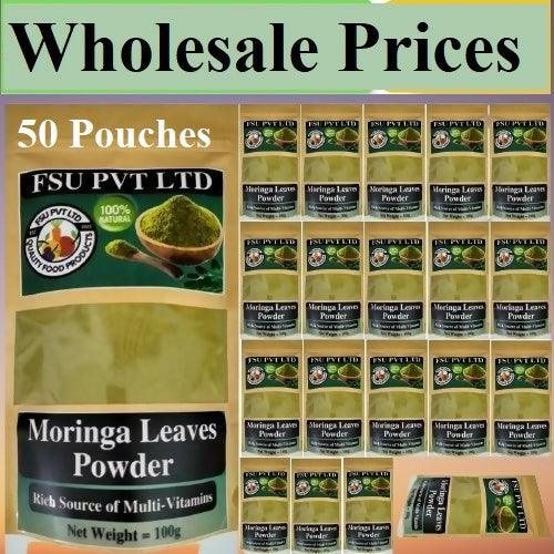 FSU Moringa Leaves Powder (100 Grams 50 Pouches Wholesale Price) - ValueBox