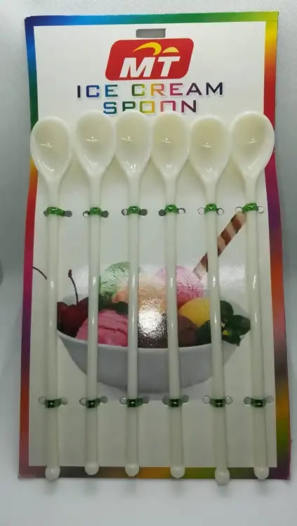 Ice Cream Spoons – 6 Pcs Plastic