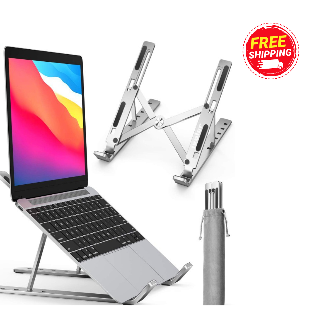 Foldable Metal Laptop Stand With Anti Slip Rubber Grips | 25% OFF|  FREE DELIVERY | EASY RETURN