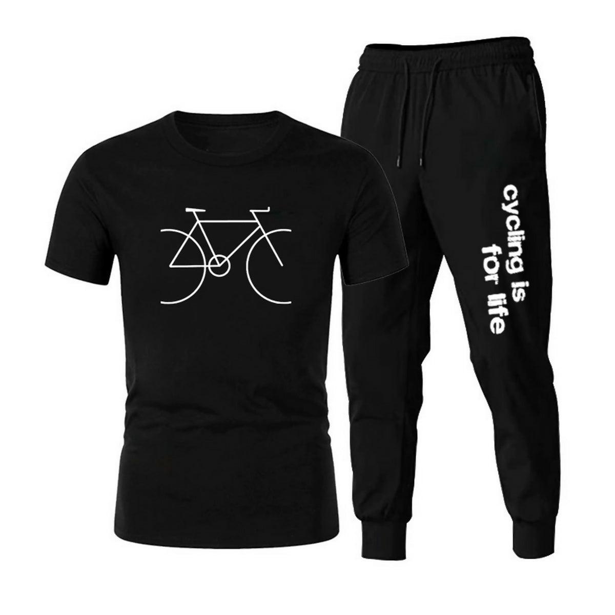 Khanani's Cycling gifts half sleeves tshirts for men with trouser - ValueBox