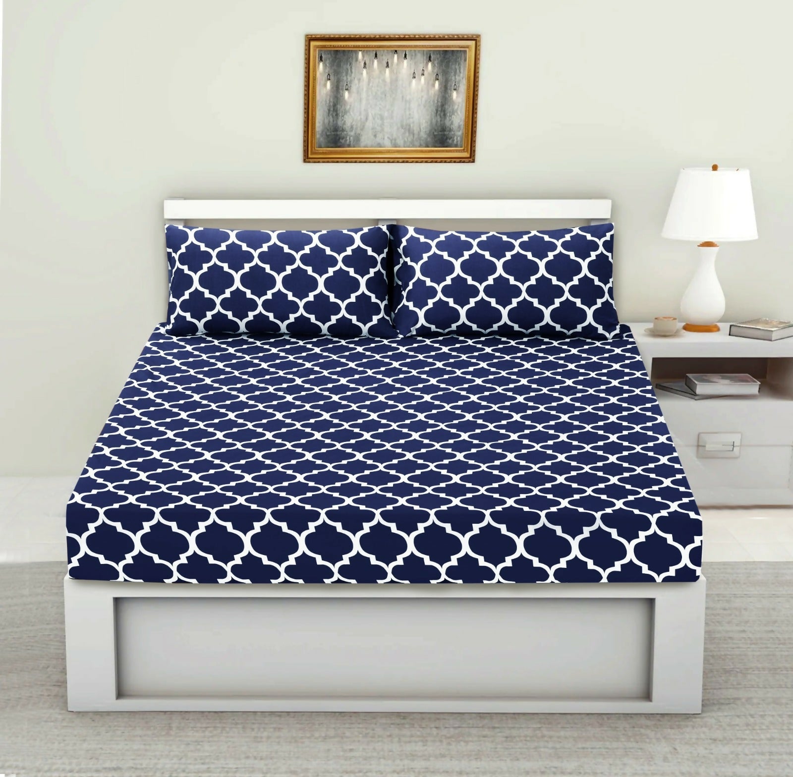 Fitted-Bed-Sheet-Blue-Geometric-Apricot-9971