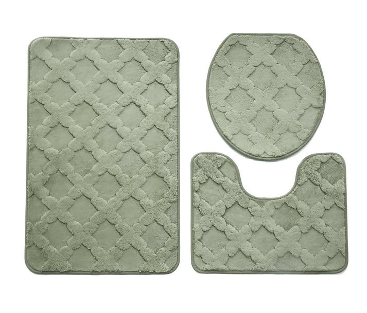 3-PCs-Anti-Skid-Commode-Mat-Set-328-Zig-Zag-Grey-Apricot-4241