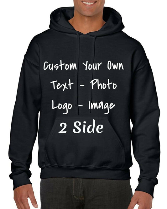 badgeKhanani's 2 Sides printed Customized Pullover Hoodie for Men & Women - Fleece Hooded Personalizes Design Your Own Hoodies with text or Image Printed - ValueBox