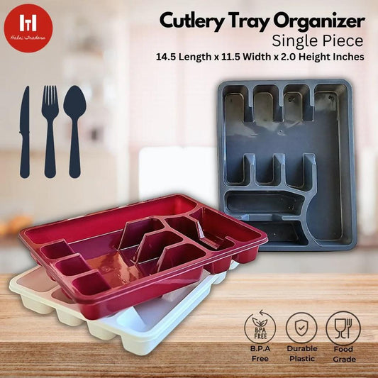Pack of 3 Cutlery Organizer Tray Large Size - ValueBox