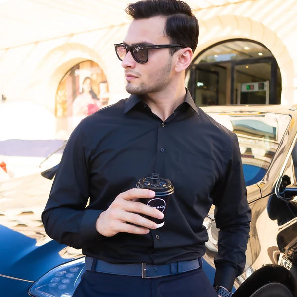 Plain Black Formal Shirt