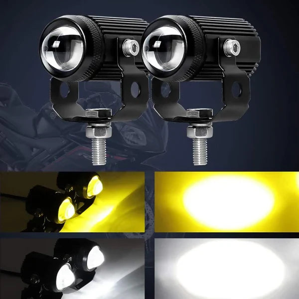 2 PCS Mini Driving Fog Light for Motorcycles, Cars and Jeeps