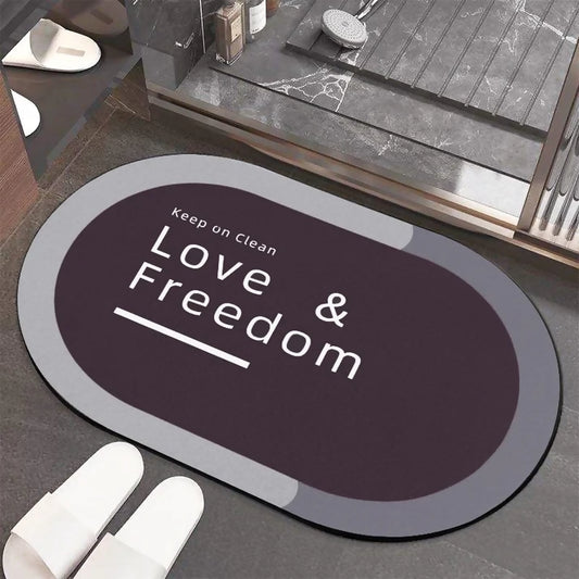 Water-Absorbent-Anti-slip-Bath-mat-SA2553-15-LOVE-AND-FREEDOM-Apricot-9324