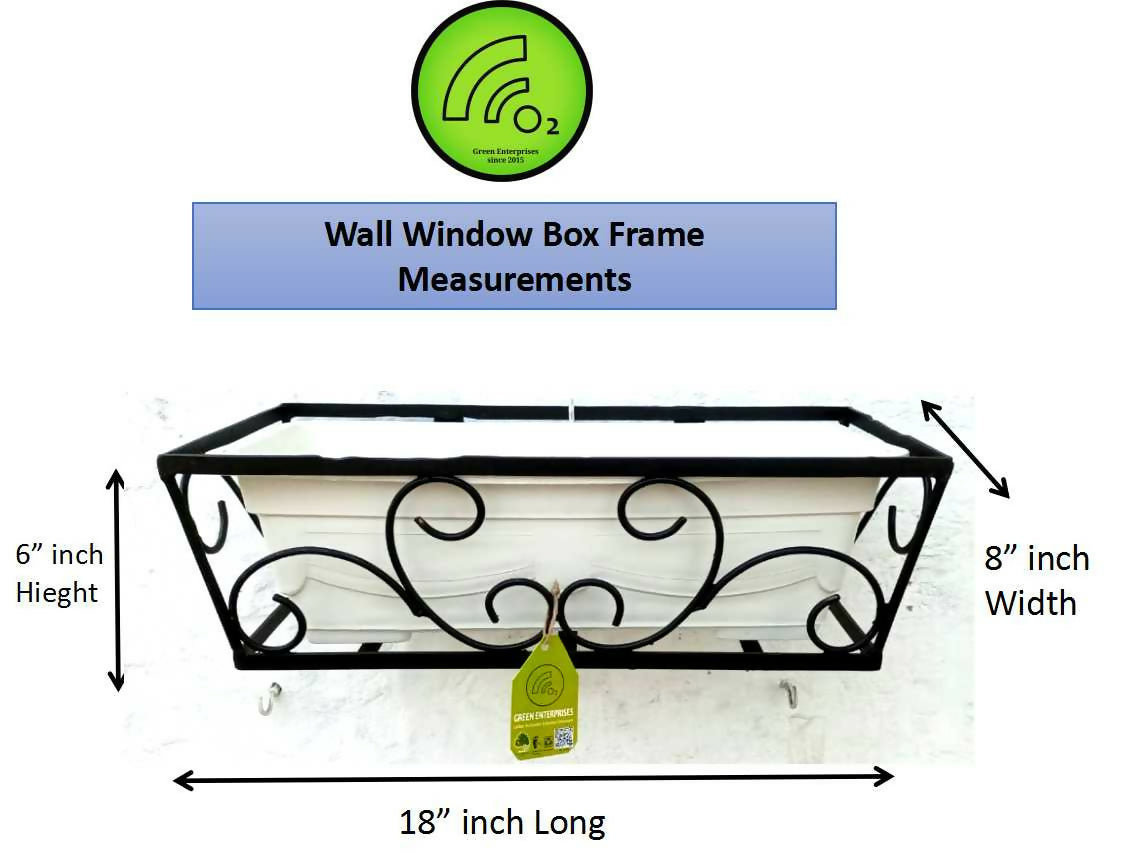 GEP Metal Wall Metal Frame for Garden Walls Décor (window Box)