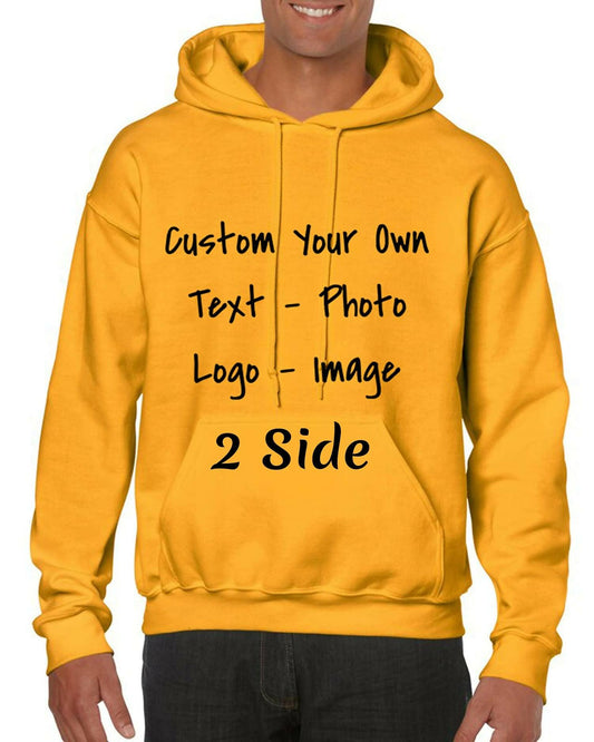 badgeKhanani's 2 Sides printed Customized Pullover Hoodie for Men & Women - Fleece Hooded Personalizes Design Your Own Hoodies with text or Image Printed - ValueBox