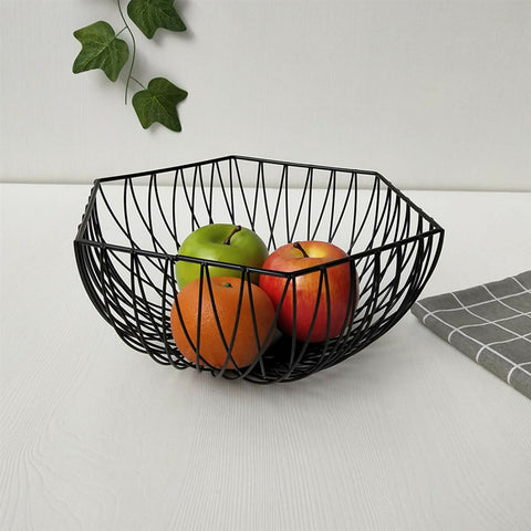 Hexagonal-Iron-Fruit-Basket-5330-Black-Apricot-8308