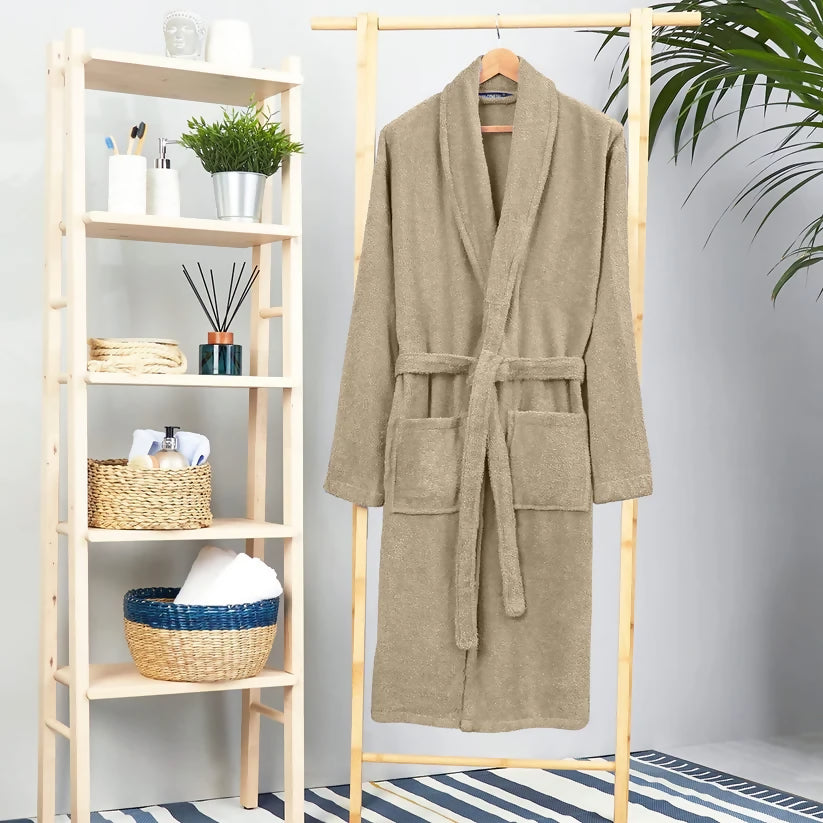 100-Cotton-Bathrobe-Light-Brown-Apricot-1388