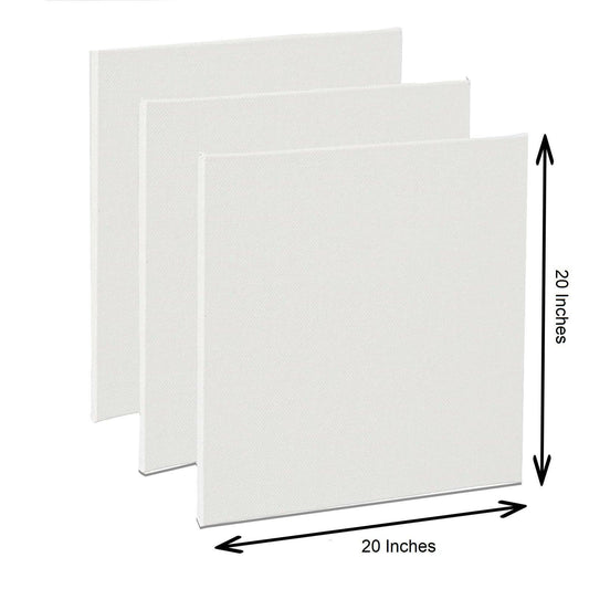 3 Pieces Of 20 X 20 Inches Canvas Boards For Painting - 20x20 Canvas Board - ValueBox
