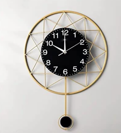 60CM Metal Wall Clock With Pendulum-SA2405-208