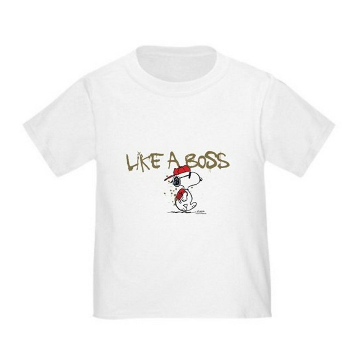 KHANANIS Snoopy prints kids t shirt Like A Boss Light Toddler T-Shirt - ValueBox