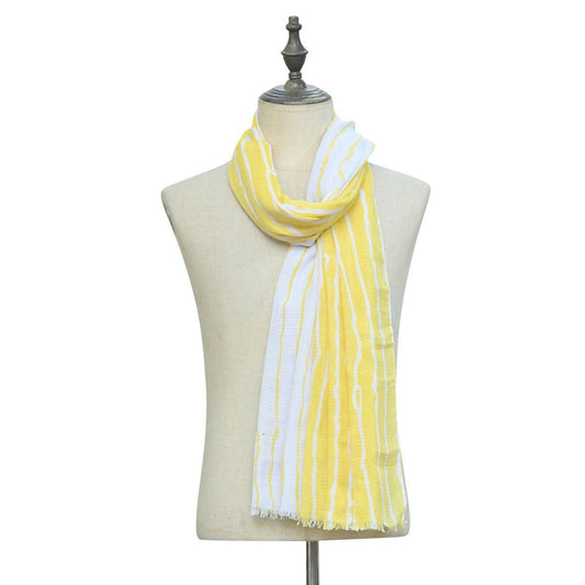 Lawn Yellow Lining Scarf - ValueBox