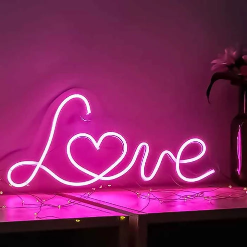 Neon-Light-Pink-Love-Neon-Sign-Wall-Hanging-Electric-Pink-Love-14-Inch-2