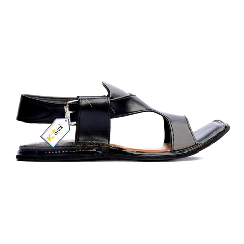 Panjedar Chappal Black Kohati Leather Chappal - ValueBox