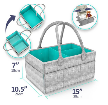 Baby Diaper Caddy Organizer, Foldable Storage Bag - ValueBox