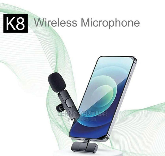 Wireless mic k8 microphone type c and iPhone connector
