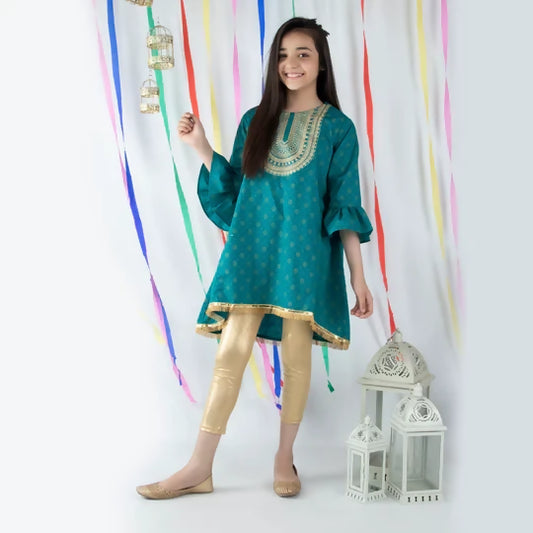 Green summer Girl Kurti