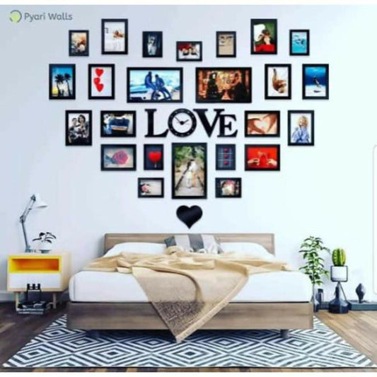 Family Love Heart with Photo Frames Wall Decor