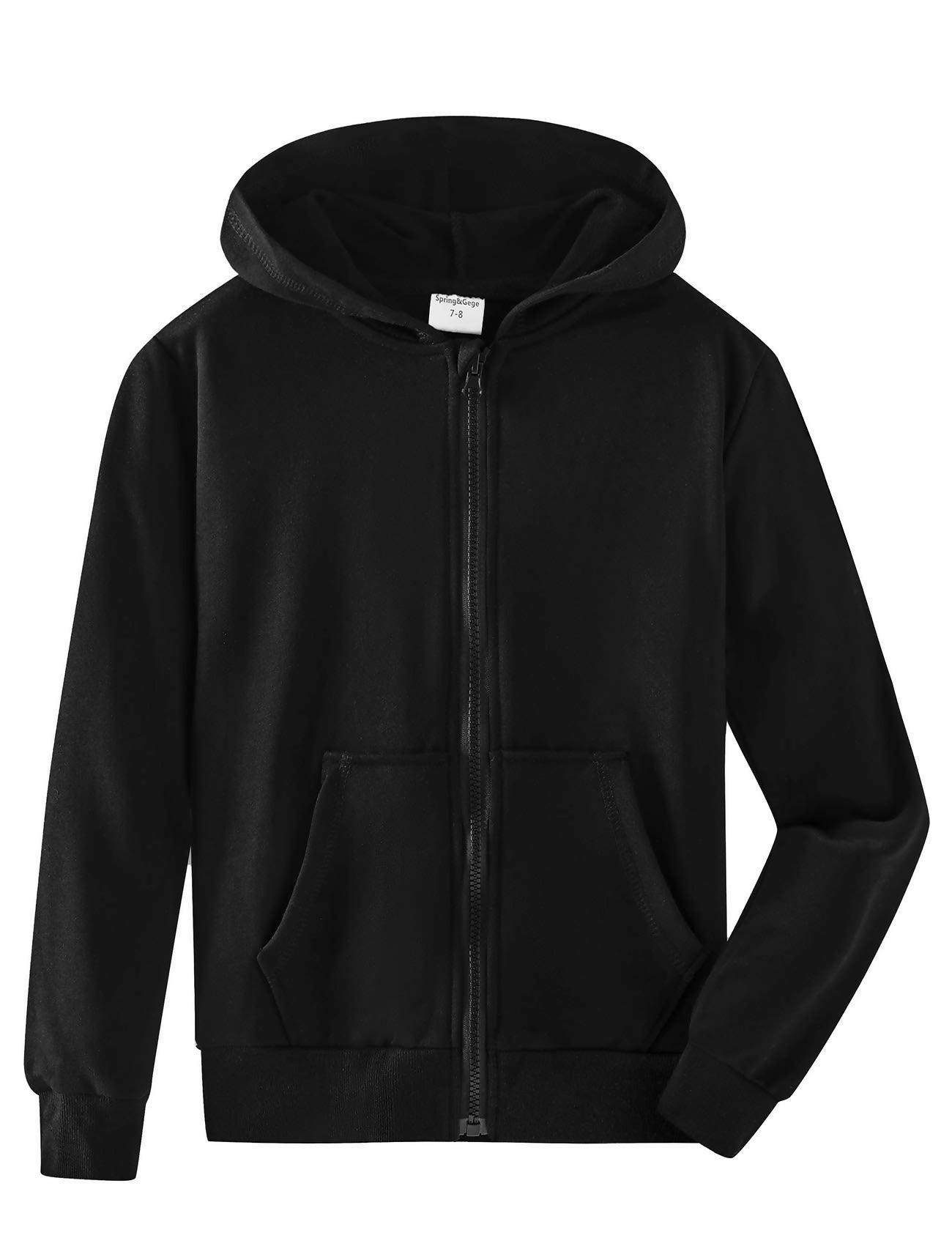 Khanani's Plain Zipper Hoodies for Men and Women - Fleece Basic Hooded Hoodie with Zip for Winter - ValueBox