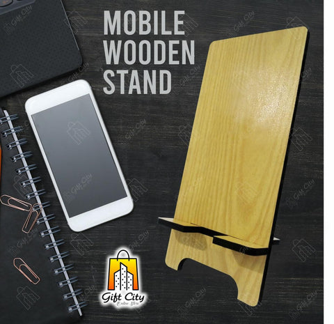 badgeGift City - Wooden Mobile Stand Best Gift For Office And Home - ValueBox