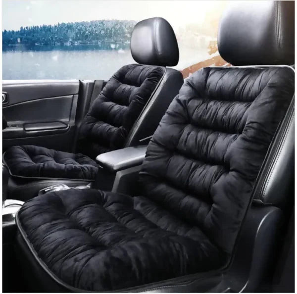 badgeCar Cushion Seat Back Support Velvet Car Cushion 21x43 inches