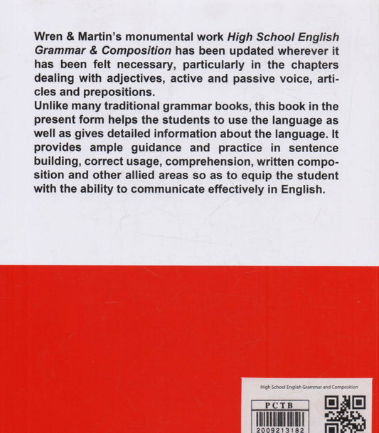 Wren and Martin High School English Grammar and Composition