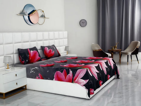 3-PCs-Double-Bed-Sheet-Pink-Lotus-Apricot-9292