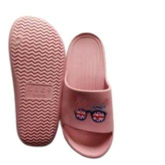Ladies Slipper - Glasses Design Slippers - Pink Emoji Slipper - Flip Flop Slipper