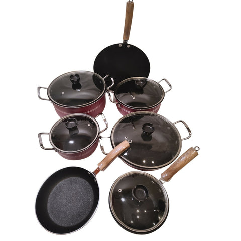 Non Stick Set Kitchen Accessories Cookware Set - 15 Pcs CF (Gift wedding Set) - ValueBox