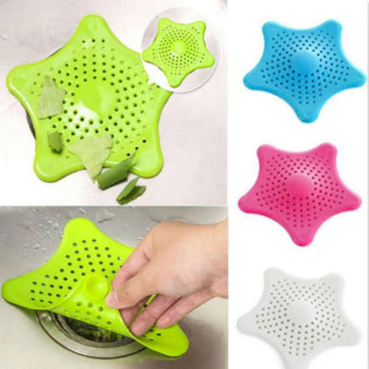 Pack of 2 Silicone Rubber Five-pointed Star Sink Filter - ValueBox