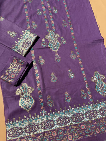 Lilac – Cotton Lawn Block Print Unstitched 2 Pc Set