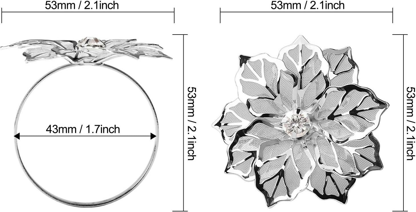 Napkin-Holder-Rings-Silver-Flower-Apricot-9020