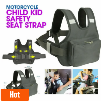 Imported Kids Motorcycle Bicycle Bike Safety Seat Belt Strap Harness Adjustable - ValueBox
