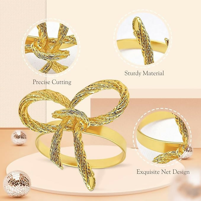 Napkin-Holder-Rings-Metal-Bow-Gold-Apricot-5754