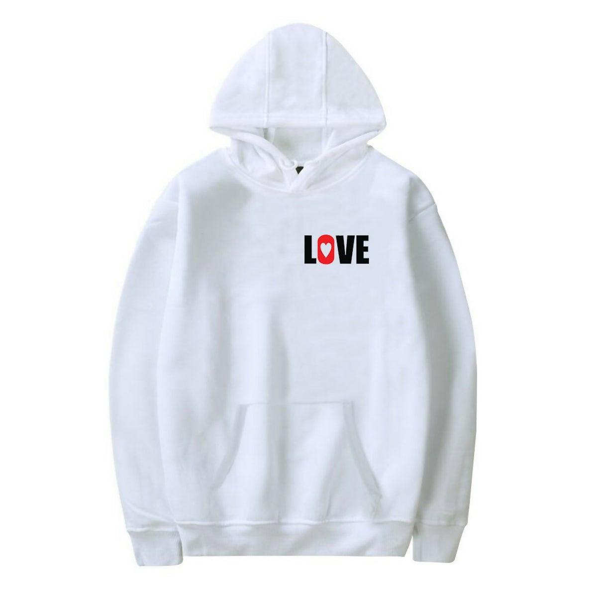 Khanani's Love winters warm printed full sleeves pullover hooded hoodies for men women - ValueBox