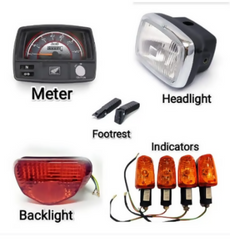 Bike Parts Set (Meter, Headlight, Backlight, Indicators, Footrest) For all motorcycle cd70 and China cd70 - ValueBox