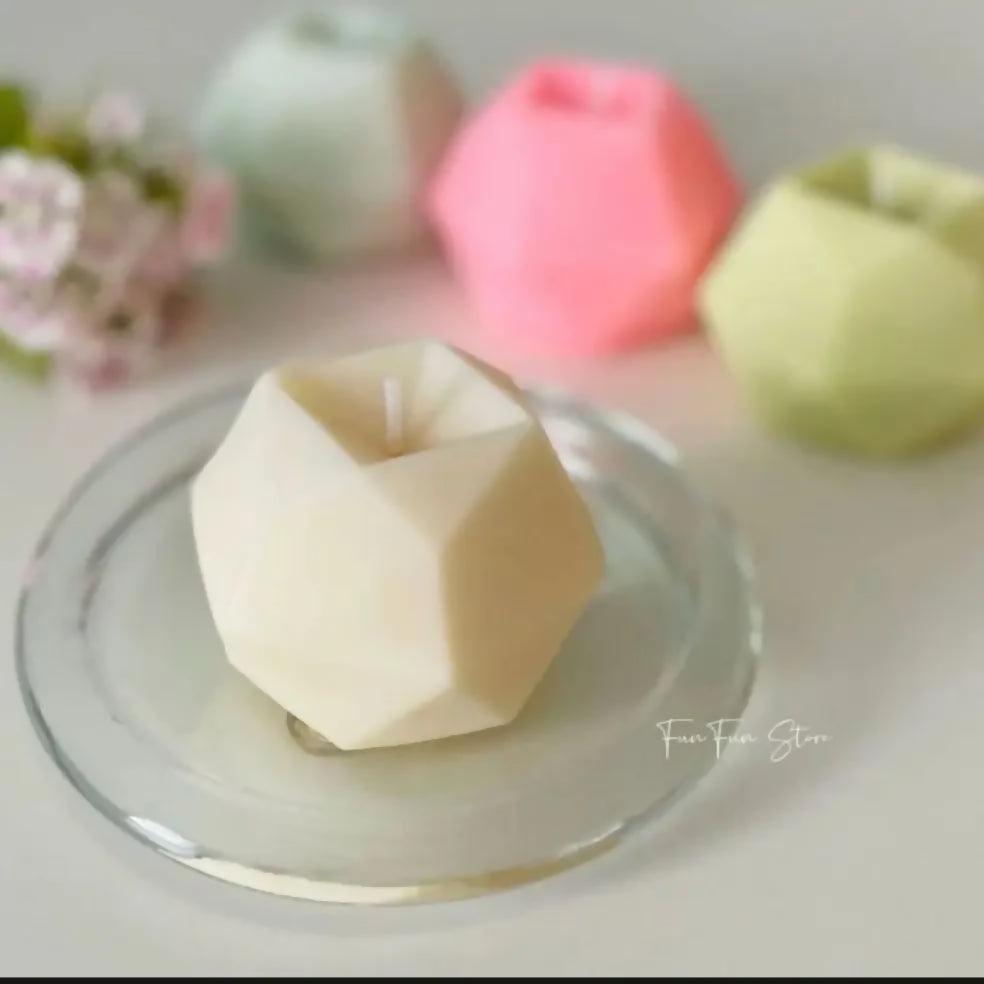 1pc Diamond Cut Candle Looking Cute For Home Decor and Gift packs size 5cm by 5cm - ValueBox