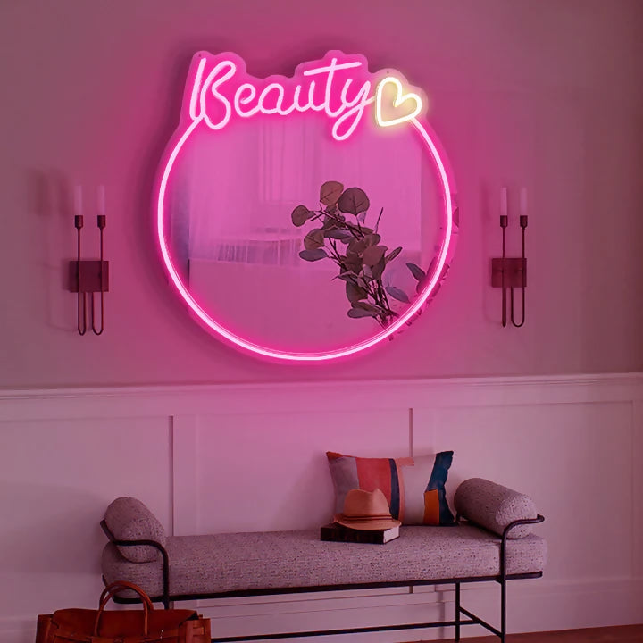 Wholesales Beauty Mirror - LED Neon Sign Mirror