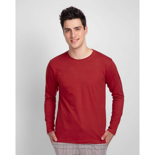 Khanani's Basic plain solid full sleeves t shirts for men - ValueBox