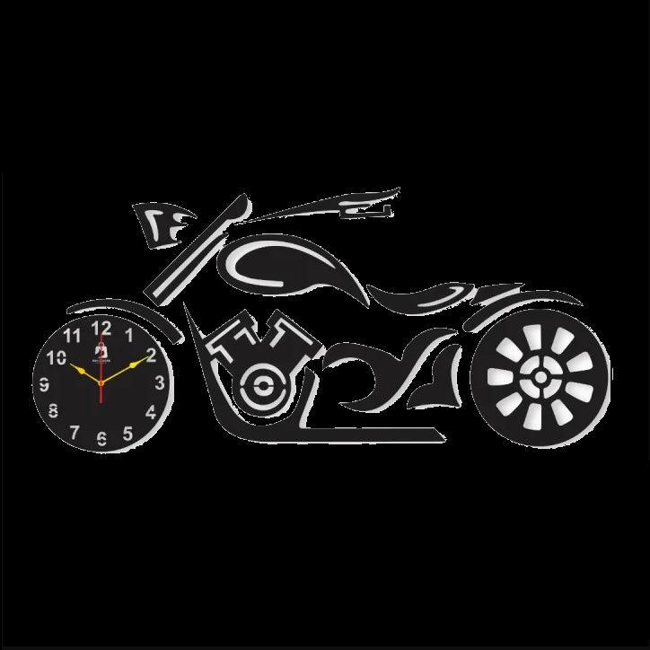 AKW Wall Clock 3D bike style 44x21 inches Wooden Watch - ValueBox