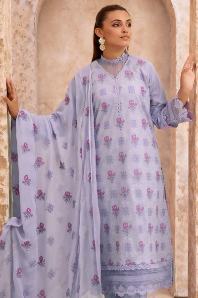 Mahhe MH-12 : Unstitched Embroidered Lawn 3PC - ValueBox