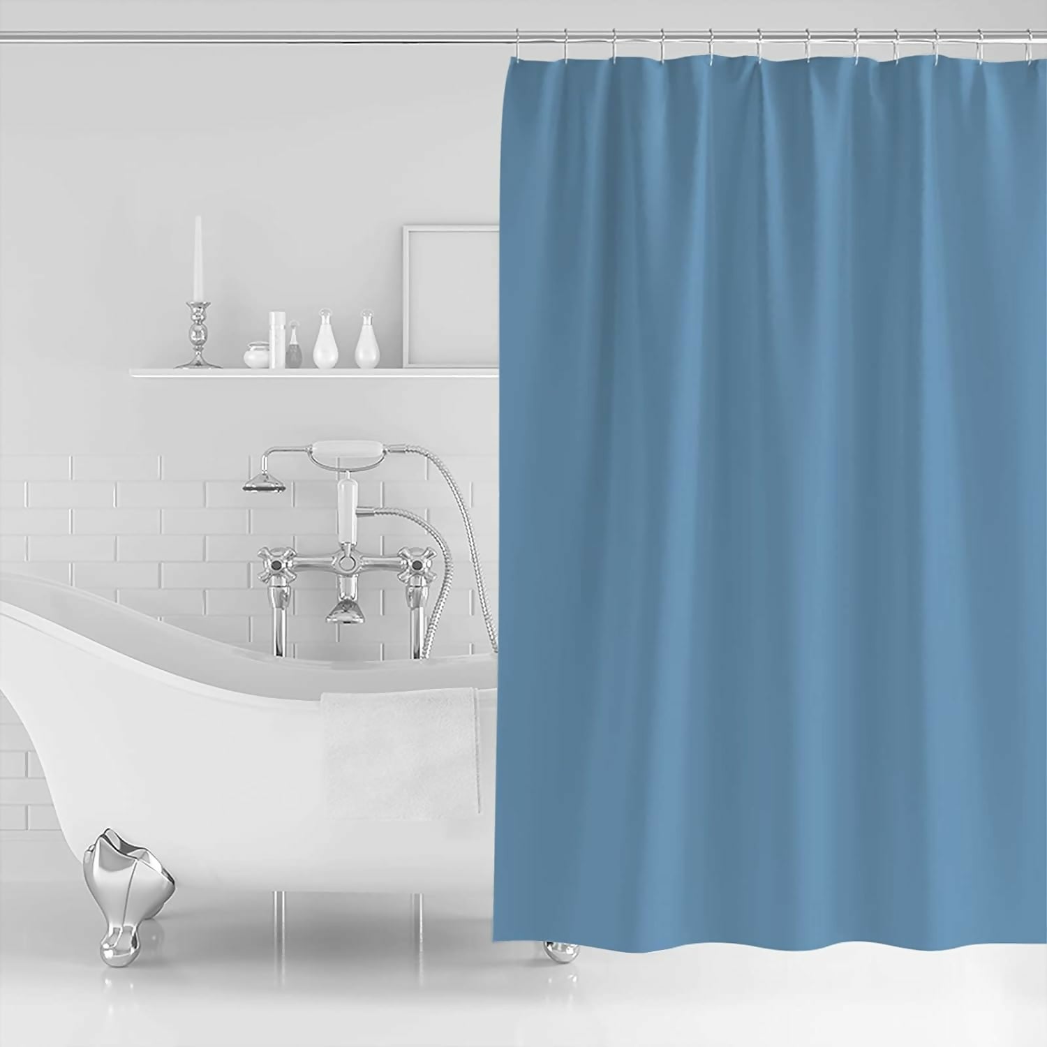 1-PC-Waterproof-Shower-Curtain-Blue-Apricot-6613