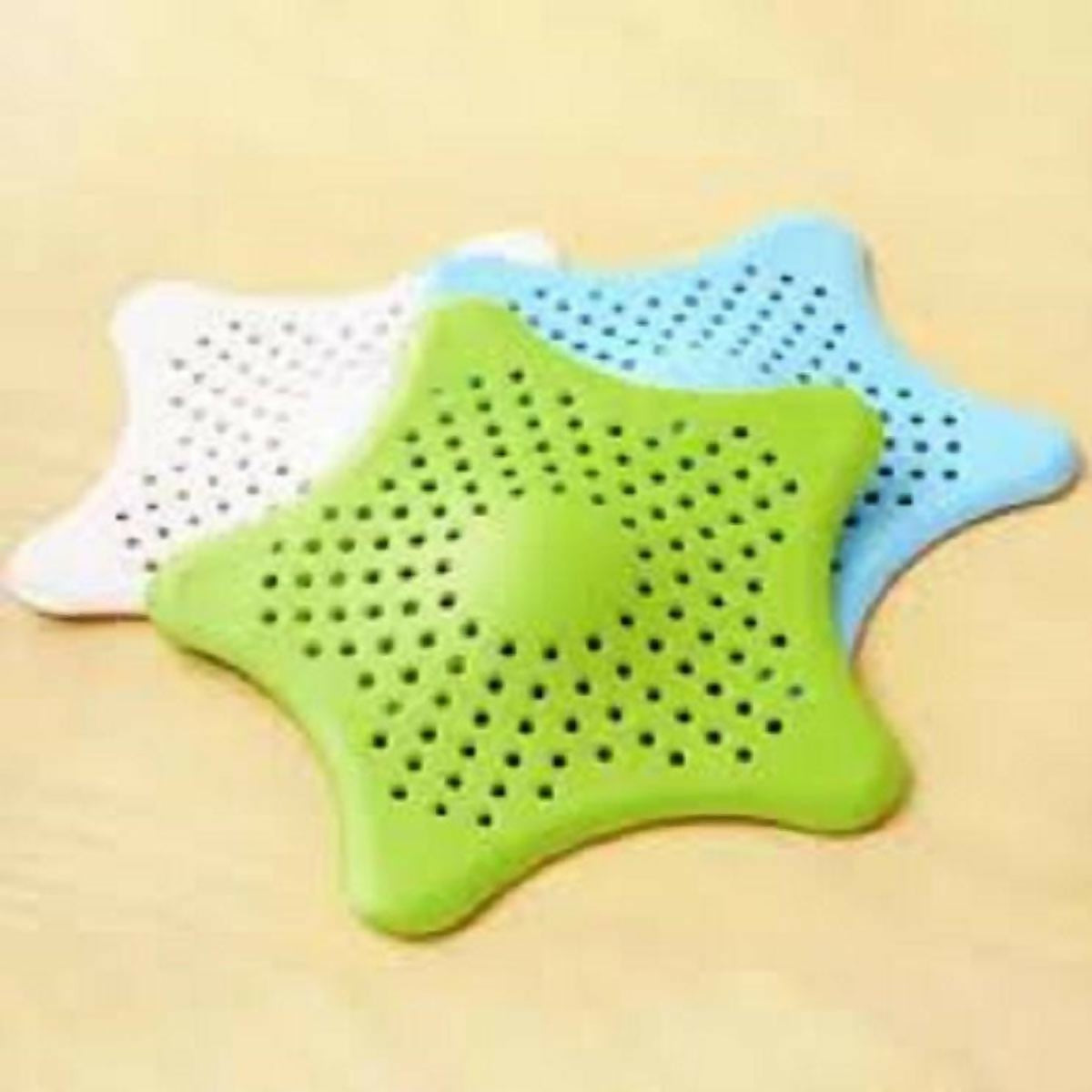 Pack of 2 Silicone Rubber Five-pointed Star Sink Filter