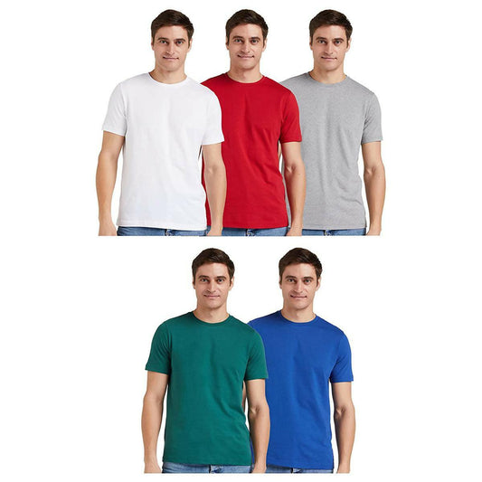 Khanani's T Shirt for men Pack of 5 multicolor summer tshirts for men tees - ValueBox