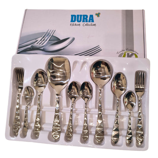 Dura Cutlery Set 29 Pieces Stainless steel-Stainless Steel Dinner Spoon Set - ValueBox
