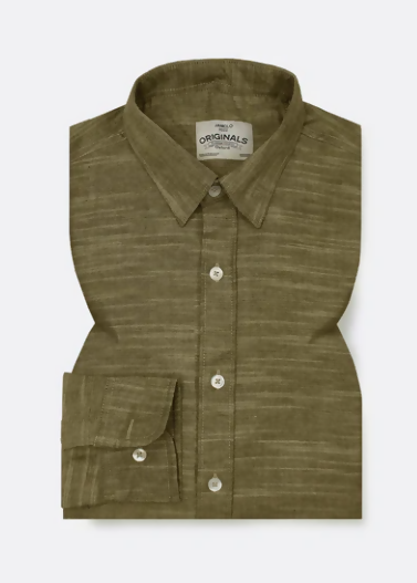 Bronze Slub Oxford Shirt