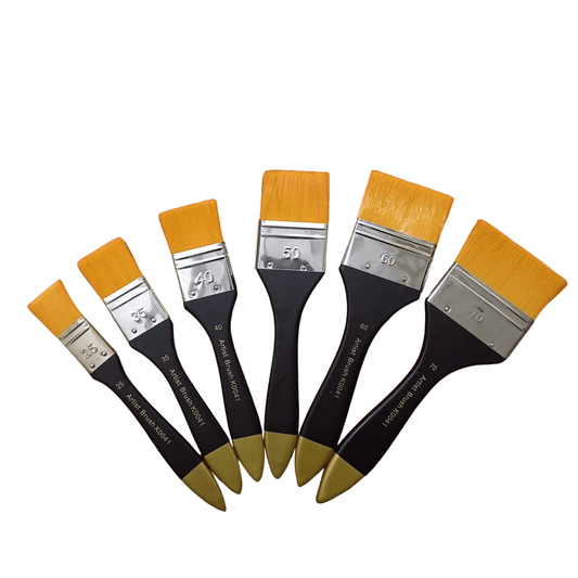 Keep Smiling Flat wide Paint Brush Gesso Brush - 1 Pc - ValueBox